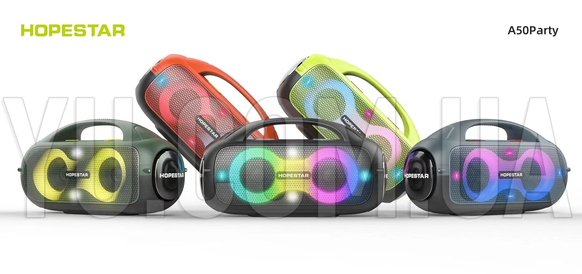 Портативна бездротова Bluetooth колонка Hopestar A50 Party bt5.0, 80W, tws, aux, tf, usb, 8 годин, IPX6